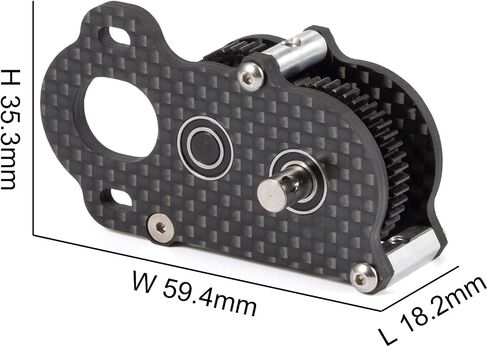 إيماءة إيماءة صندوق تروس محور مستقيم لـ Scaler Sportsman 1/10 RC Crawler Chassis-تصميم منخفض الخفيفة منخفضة CG (Silver) in Saudi Arabia
