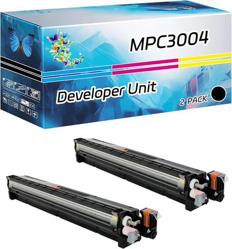 MPC3004 Developer Unit Compatible for Ricoh MP C3004 MP C3004ex MP C3504 MP C3504ex Printers, High Yield 260000 Pages, with Chip High-Definition Printing (2 Pack Black) in Saudi Arabia