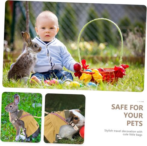 Happyyami Small Animals قابلة للتعديل مقود للمشي في الهواء الطلق تسخير الحيوانات الأليفة للتنفس للهامستر والأرانب لممارسة الرياضة اليومية ومتعة عطلة نهاية الأسبوع in Kuwait