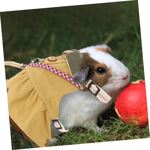 Happyyami Small Animals قابلة للتعديل مقود للمشي في الهواء الطلق تسخير الحيوانات الأليفة للتنفس للهامستر والأرانب لممارسة الرياضة اليومية ومتعة عطلة نهاية الأسبوع in Kuwait