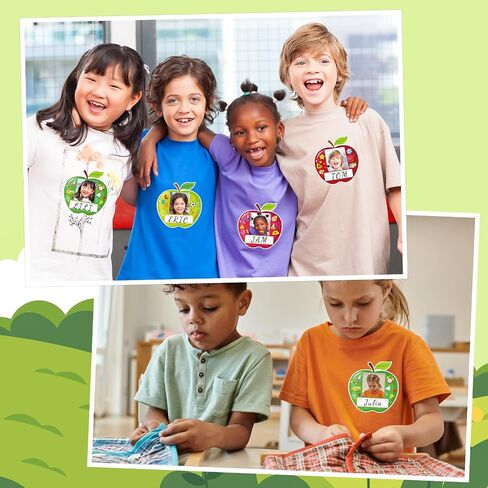 36 PCS لاصق الصور الفصول الدراسية العلامات للمكتب ، لوحات الأسماء اللاصقة ذاتية مع مساحة للصور لمكاتب الطلاب ، ملصقات مكتب لرياض الأطفال ما قبل المدرسة علامات الفصول الدراسية (Apple) in Saudi Arabia