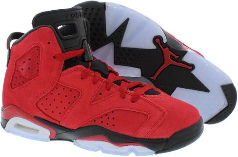 Nike Jordan 6 Retro (Ps) Boys Shoes Size 2Y, Color: White/Medium Grey-Cool Grey in Saudi Arabia