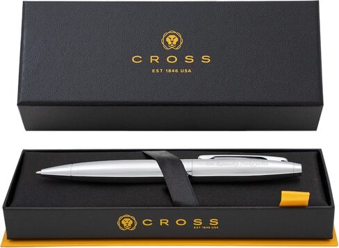 Personalized Cross Calais Ballpoint Pen | Custom Engraved Cross Pen for Men or Women | Perfect Graduation or Office Gift [Lustrous Chrome Finish, Smooth Black Ink] in Saudi Arabia