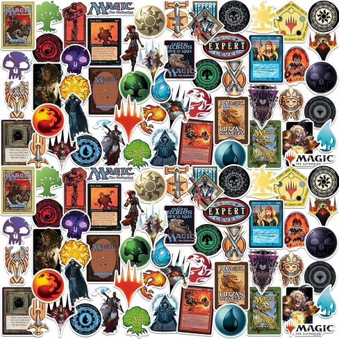 Magic The Gathering 50CT Sticker Pack Large Deluxe Stickers Variety Pack - Laptop, Water Bottle, Scrapbooking, Tablet, Skateboard, Indoor/Outdoor - Set of 50 in Saudi Arabia
