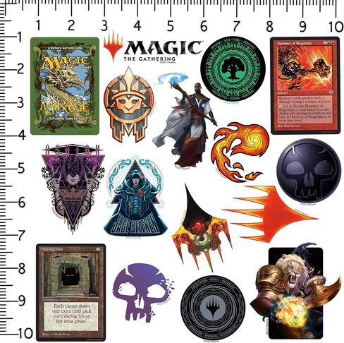 Magic The Gathering 50CT Sticker Pack Large Deluxe Stickers Variety Pack - Laptop, Water Bottle, Scrapbooking, Tablet, Skateboard, Indoor/Outdoor - Set of 50 in Saudi Arabia