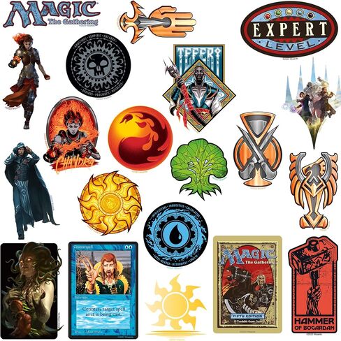 Magic The Gathering 50CT Sticker Pack Large Deluxe Stickers Variety Pack - Laptop, Water Bottle, Scrapbooking, Tablet, Skateboard, Indoor/Outdoor - Set of 50 in Saudi Arabia