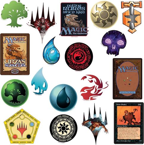 Magic The Gathering 50CT Sticker Pack Large Deluxe Stickers Variety Pack - Laptop, Water Bottle, Scrapbooking, Tablet, Skateboard, Indoor/Outdoor - Set of 50 in Saudi Arabia