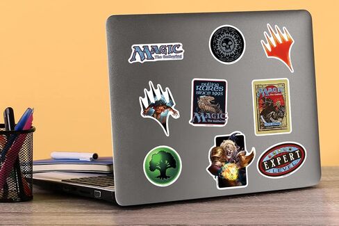 Magic The Gathering 50CT Sticker Pack Large Deluxe Stickers Variety Pack - Laptop, Water Bottle, Scrapbooking, Tablet, Skateboard, Indoor/Outdoor - Set of 50 in Saudi Arabia