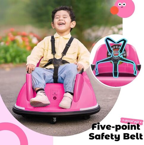 سيارة Zupapa 12V المصد للطفل للأطفال الصغار 1.5-6 سنوات مع التحكم عن بعد بلوتوث الموسيقى 3 ​​سرعات DIY لوحة الترخيص ركوب كهربائي على اختبارات CPSIA ASTM مع شهادات CPC FCC in Kuwait