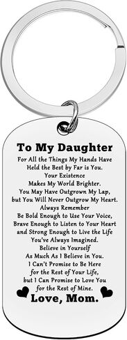 Xiahuyu Daughter Keychain Gifts Christmas Birthday Gifts for Daughter Graduation Gifts Inspirational Gifts for Daughter Encouragement Gifts Daughter Gifts from Mom and Dad in Saudi Arabia