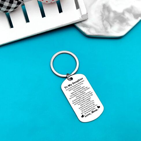 Xiahuyu Daughter Keychain Gifts Christmas Birthday Gifts for Daughter Graduation Gifts Inspirational Gifts for Daughter Encouragement Gifts Daughter Gifts from Mom and Dad in Saudi Arabia