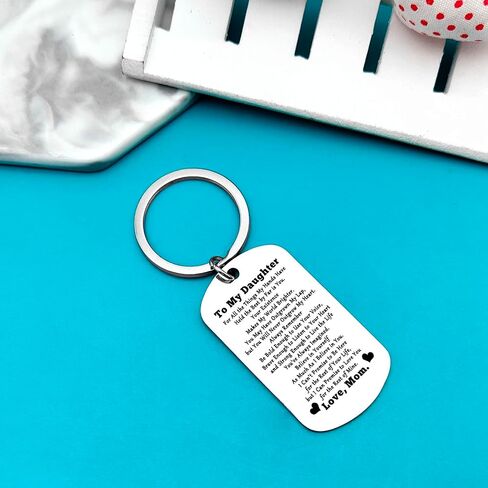 Xiahuyu Daughter Keychain Gifts Christmas Birthday Gifts for Daughter Graduation Gifts Inspirational Gifts for Daughter Encouragement Gifts Daughter Gifts from Mom and Dad in Saudi Arabia