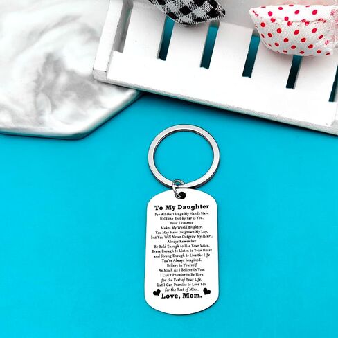 Xiahuyu Daughter Keychain Gifts Christmas Birthday Gifts for Daughter Graduation Gifts Inspirational Gifts for Daughter Encouragement Gifts Daughter Gifts from Mom and Dad in Saudi Arabia