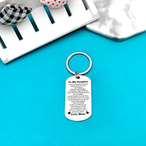 Xiahuyu Daughter Keychain Gifts Christmas Birthday Gifts for Daughter Graduation Gifts Inspirational Gifts for Daughter Encouragement Gifts Daughter Gifts from Mom and Dad in Saudi Arabia