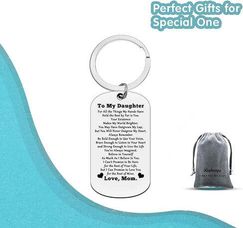 Xiahuyu Daughter Keychain Gifts Christmas Birthday Gifts for Daughter Graduation Gifts Inspirational Gifts for Daughter Encouragement Gifts Daughter Gifts from Mom and Dad in Saudi Arabia
