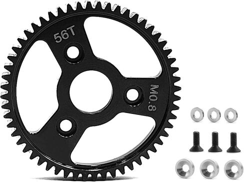 RC Car Praps for Slash for Revo for E-Revo for Summit 1/10 RC for Buggy Truck Upgrade Part Steel Main Spur Gear 32P 0.8m Motor Pinion Gears 54/56/58T (58T) in Kuwait