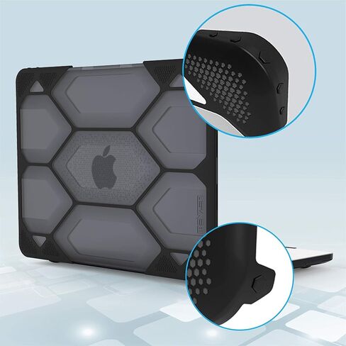 IBENZER Heavy Duty Case for 2020 2019 2018 2017 2016 MacBook Pro 13-Inch Case A2289 A2251 A2159 A1989 A1706 A1708, Protective Cover for Mac Pro 13, Black, HT13CYBK in Saudi Arabia