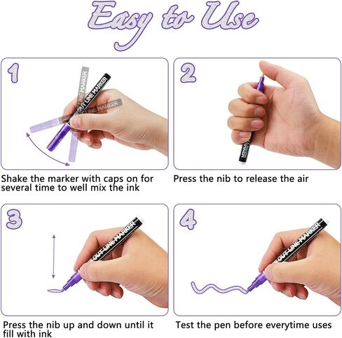 Glitter Markers Outline Glitter Pens: 20 Shimmer Metallic Tween Teen Girl Gifts Trendy Stuff 4-16 Year Old,Arts Crafts Kids Ages 8-12,Art Supplies Kids 6-8 9-12 10-12,Cute Cool Fun Crafts Girls 8-12 in Saudi Arabia
