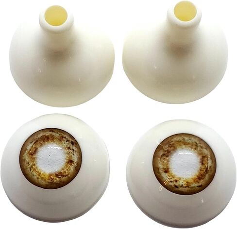 Pair of Realistic Acrylic Full Round Life Size Eyes for Halloween Props, Masks, Dolls or Bears 26 mm (Blind) in Saudi Arabia