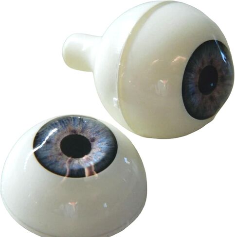 Pair of Realistic Acrylic Full Round Life Size Eyes for Halloween Props, Masks, Dolls or Bears 26 mm (Blind) in Saudi Arabia