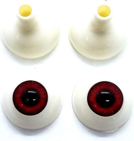 Pair of Realistic Acrylic Full Round Life Size Eyes for Halloween Props, Masks, Dolls or Bears 26 mm (Blind) in Saudi Arabia