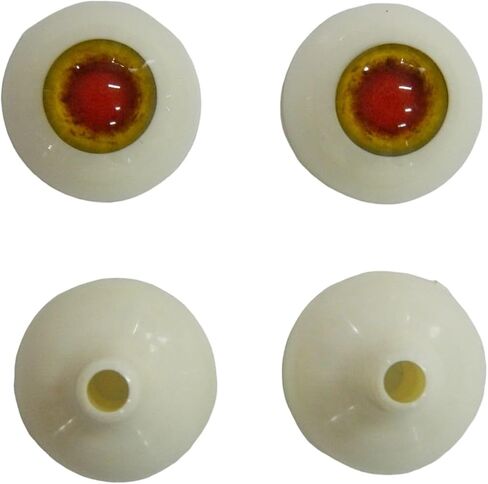 Pair of Realistic Acrylic Full Round Life Size Eyes for Halloween Props, Masks, Dolls or Bears 26 mm (Blind) in Saudi Arabia