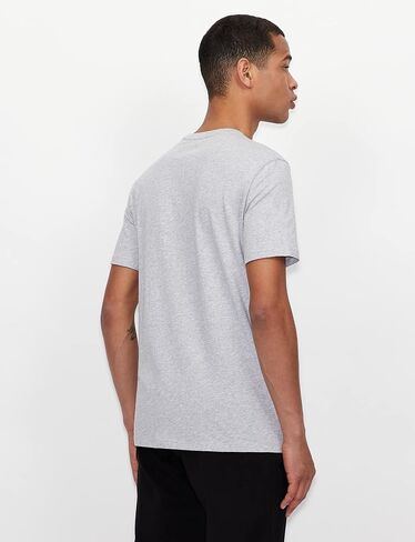 A | X ARMANI EXCHANGE Men's Short Sleeve Micro Milano/Ny Logo T-Shirt, Dark Slate, XXL in Saudi Arabia