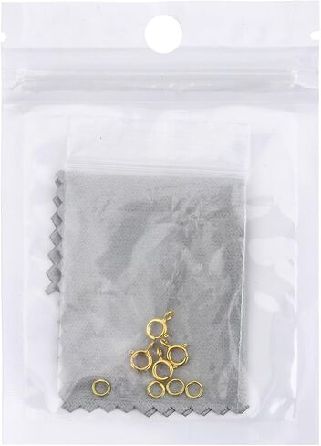 قلادة مطلية الذهب 14K Clasps 5mm S925 Sterling Silver Spring Ring Clasp with 4mm Rings Rings Clasps Clasps Clasps for Necklace and Bracelets استبدال المجوهرات DIY Clasp in Kuwait