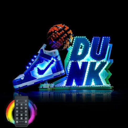 مجموعة الضوء المتوافقة مع LEGO 43008 Nike Dunk X - لا يوجد طراز فقط ضوء ، إكسسوارات LED متوافقة مع LEGO 43008 (إصدار RC) in Kuwait