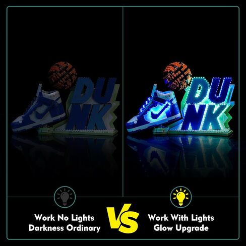 مجموعة الضوء المتوافقة مع LEGO 43008 Nike Dunk X - لا يوجد طراز فقط ضوء ، إكسسوارات LED متوافقة مع LEGO 43008 (إصدار RC) in Kuwait