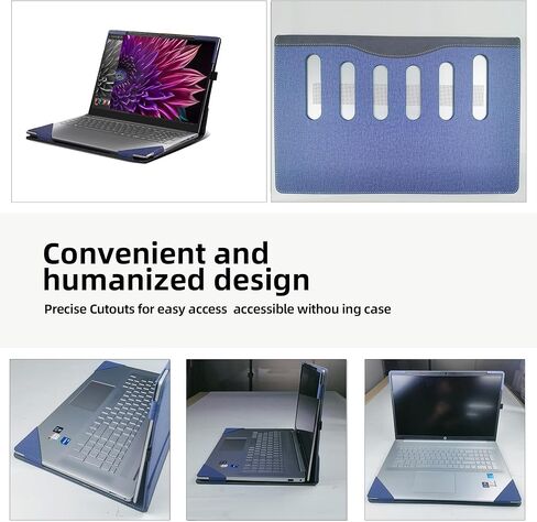 Laptop Cover for Lenovo Yoga Pro 9i (16″ Intel) Laptop All-Inclusive Drop-Proof Case 16inches PU Leather Inner Pocket Cover (Dark Grey) in Saudi Arabia