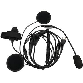 Half/Open Face Helmet Motorcycle Earphone Headphone with Microphone for Midland/Alan Midland/Alan GMRS/FRS GXT/LXT GXT1000VP4 LXT500VP3 GXT1050VP4 2 Two Way Radios 2-pin Jack