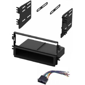 Single Din Car Stereo Radio Kit and Wire Harness Made for Kia: 2001-2002 Rio, 2002 Sedona, 1998-2001 Sephia, 2000-2002 Spectra, 1998-2003 Sportage
