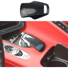 crosselec Carbon Fiber Gear Shift Panel Cover Trim for Chevrolet Corvette C8 2020-2024(Gear Shift Head)