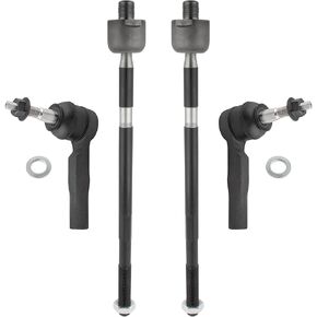 ES800640 EV800648 Front Inner & Outer Tie Rod Ends for Chevrolet Equinox GMC Terrain 2010 2011 2012 2013 2014 2015 2016 2017 2.4L, Pack of 4