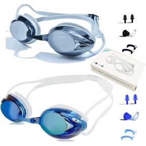 Swimming Goggles 2 pack, Professional Kids Swim Goggles Anti Fog UV Protection Clear Vision No Leaking for Men Women in Kuwait