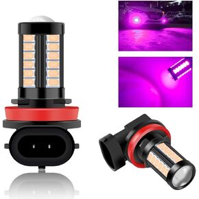 Teguangmei H11 H8 LED Fog Light Bulbs Blue, Super Bright 33-SMD LED Bulbs Replacement for Car Truck Daytime Running Light DRL Fog Light 12V, 2Pcs