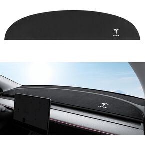 Dashboard Cover for Tesla Model 3 & Y, Non-Slip Flannel Dashboard Pad Dash Mat Compatible with Tesla Model 3 & Y 2017-2023 Accessories