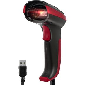 ماسح باركود سلكي، قارئ باركود JRHC 2D تلقائي QR 1D يدعم نظام التشغيل Windows Mac وLinux مع كابل USB للدفع عبر الهاتف المحمول، وسوبر ماركت مريح، متجر، مستودع، مكتبة
