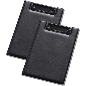 Imitation Leather A4 Foldable Clipboard Business Thicken PU File Folder Document Storage Organizer with 360 Over Flip Writing Pad for Meeting Office (A4)