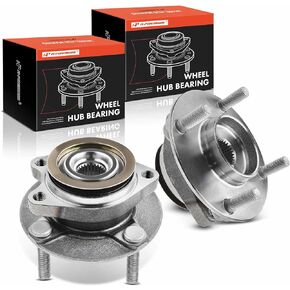 A-Premium 2 x Front Wheel Bearing and Hub Assembly with 4-Lug Compatible with Nissan Versa 2007 2008 2009 2010 2011 2012, 4-Wheel ABS Only, Replace # 513373