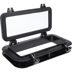 NovelBee Boat Yacht Rectangle Portlight Porthole، Hatch Porthole استبدال نافذة منفذ فتحة لليخوت البحرية RV (15-3/4 بوصة × 7-7/8 بوصة) (أبيض)
