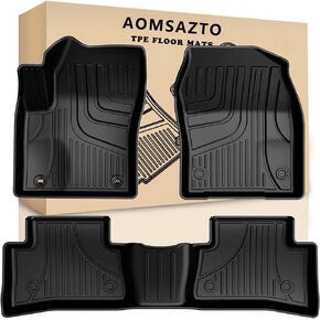 Automotive Floor Mats for Toyota C-HR 2018-2024 CHR, Heavy Duty TPE All Weather Car Floor Mats, 1st & 2nd Row Full Set Rubber Floor Liners, Anti Skid Car Mats for CHR, Black