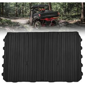 KEMIMOTO Cargo Liner Rubber Bed Mat Compatible with Polaris Ranger XP 1000/ Crew 2018-2024 Custom Fit TPE Cargo Bed Mat Accessories All Weather Protector