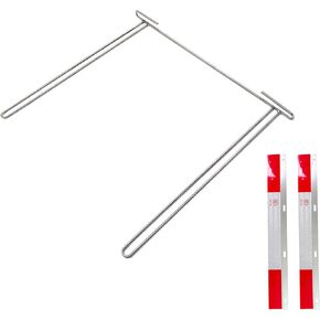 24 Inch Mud Flap Anti Sail Bracket Chrome Mudflap Hanger Holder 1 Pack with Aluminum Reflectors fit for Trucks and Trailers