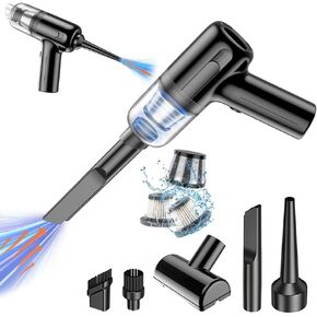 BOHISEN Vortix Car Vacuum Cleaner Cordless 12000PA High Power Brushless Motor Wireless Handheld Car Vacuum Cleaner with Washable Filters for Car Home Office Pet (Black)