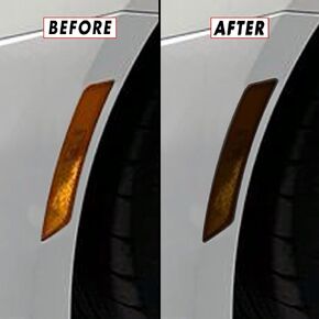 PreCut Vinyl Smoke Tint for 2013-2019 Cadillac ATS Headlight (2. Headlight Eyelid, Gloss Black)