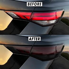 لون دخان الفينيل المقطوع مسبقًا من SlickMod لضوء خلفي وعاكس نيسان سنترا 2020-2022 (1. الضوء الخلفي، 20% دخان داكن) in Kuwait