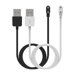 شاحن ساعة ذكية مغناطيسي 2 دبوس مخصص لشاحن ساعة KEEPONFIT ID Sport01 بطول 1.6 قدم USB كابل شحن مغناطيسي مرن لشاحن بديل KEEPONFIT ID Sport01 (أسود وأبيض) in Kuwait