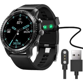 Compatible with Tinwoo Smartwatch Charger, Lamshaw Magnetic USB Charging Cable Replacement Charger Cable Compatible with Tinwoo T20 T20W Smartwatch (2 Pack-Black+Black)